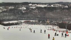 Horní část sjezdovky skiareálu Hlubočky