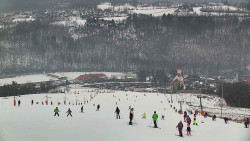 Horní část sjezdovky skiareálu Hlubočky