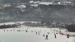 Horní část sjezdovky skiareálu Hlubočky