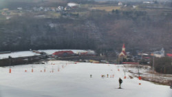 Horní část sjezdovky skiareálu Hlubočky