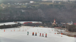 Horní část sjezdovky skiareálu Hlubočky