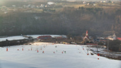 Horní část sjezdovky skiareálu Hlubočky