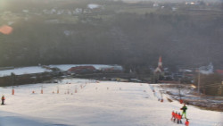 Horní část sjezdovky skiareálu Hlubočky