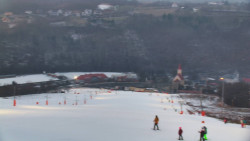 Horní část sjezdovky skiareálu Hlubočky