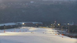 Horní část sjezdovky skiareálu Hlubočky