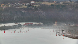 Horní část sjezdovky skiareálu Hlubočky