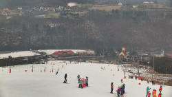 Horní část sjezdovky skiareálu Hlubočky