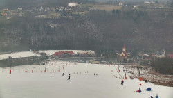 Horní část sjezdovky skiareálu Hlubočky