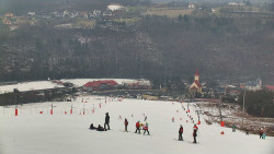 Horní část sjezdovky skiareálu Hlubočky