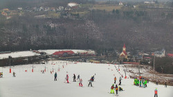 Horní část sjezdovky skiareálu Hlubočky
