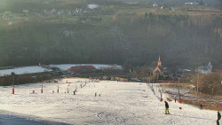 Horní část sjezdovky skiareálu Hlubočky