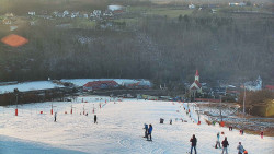 Horní část sjezdovky skiareálu Hlubočky