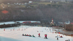 Horní část sjezdovky skiareálu Hlubočky