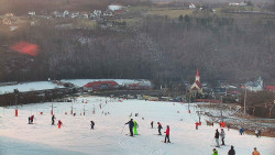 Horní část sjezdovky skiareálu Hlubočky