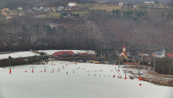 Horní část sjezdovky skiareálu Hlubočky