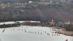 Horní část sjezdovky skiareálu Hlubočky