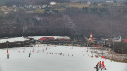 Horní část sjezdovky skiareálu Hlubočky