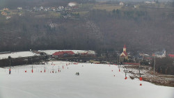 Horní část sjezdovky skiareálu Hlubočky