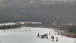 Horní část sjezdovky skiareálu Hlubočky