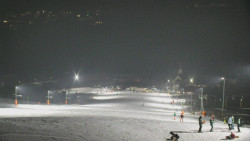 Horní část sjezdovky skiareálu Hlubočky