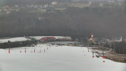 Horní část sjezdovky skiareálu Hlubočky