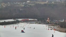 Horní část sjezdovky skiareálu Hlubočky