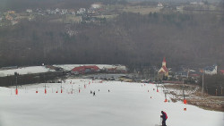 Horní část sjezdovky skiareálu Hlubočky