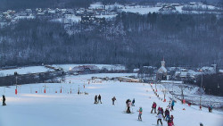 Horní část sjezdovky skiareálu Hlubočky