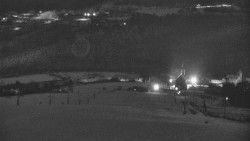 Horní část sjezdovky skiareálu Hlubočky