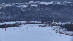 Horní část sjezdovky skiareálu Hlubočky