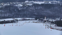 Horní část sjezdovky skiareálu Hlubočky