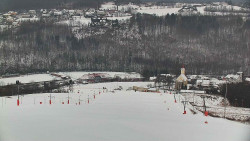 Horní část sjezdovky skiareálu Hlubočky