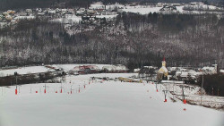 Horní část sjezdovky skiareálu Hlubočky