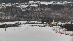 Horní část sjezdovky skiareálu Hlubočky