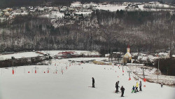 Horní část sjezdovky skiareálu Hlubočky