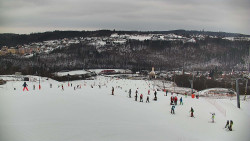Horní část sjezdovky skiareálu Hlubočky