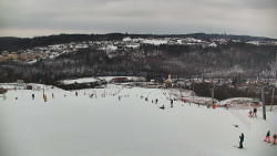 Horní část sjezdovky skiareálu Hlubočky