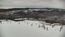 Horní část sjezdovky skiareálu Hlubočky