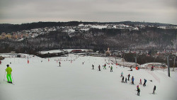 Horní část sjezdovky skiareálu Hlubočky