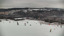 Horní část sjezdovky skiareálu Hlubočky