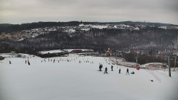 Horní část sjezdovky skiareálu Hlubočky