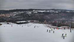 Horní část sjezdovky skiareálu Hlubočky