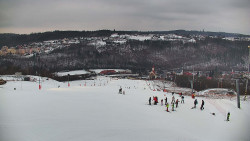 Horní část sjezdovky skiareálu Hlubočky