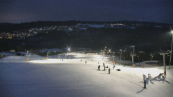 Horní část sjezdovky skiareálu Hlubočky