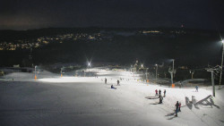 Horní část sjezdovky skiareálu Hlubočky