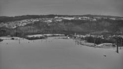 Horní část sjezdovky skiareálu Hlubočky