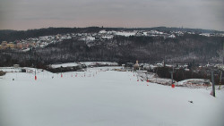 Horní část sjezdovky skiareálu Hlubočky