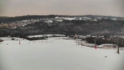 Horní část sjezdovky skiareálu Hlubočky