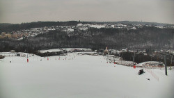 Horní část sjezdovky skiareálu Hlubočky