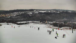 Horní část sjezdovky skiareálu Hlubočky